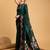 Green ethnic motif woven design zari banarasi saree