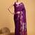 Purple woven design zari banarasi saree