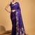 Blue women  saree with unstitched blouse piece