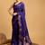 Blue women  saree with unstitched blouse piece
