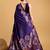 Blue women  saree with unstitched blouse piece