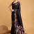Black women  saree with unstitched blouse piece