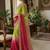 Multicolor woven design satin fusion saree