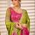 Multicolor woven design satin fusion saree