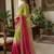 Multicolor woven design satin fusion saree