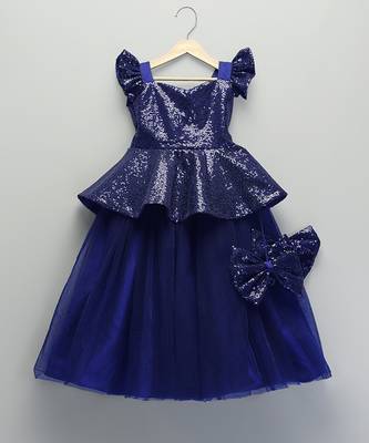 Blue Embroidered Cotton Silk Lehenga Set 4
