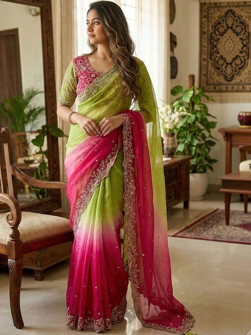 Multicolor elegant women sarees