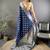 Navy blue embellished zari silk blend designer banarasi saree
