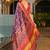 Navy blue pure silk patola saree