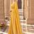 Yellow floral zari silk blend designer kanjeevaram saree