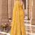 Yellow floral zari silk blend designer kanjeevaram saree