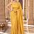 Yellow floral zari silk blend designer kanjeevaram saree