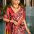 Red art silk patola saree