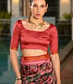 Red zari art silk patola saree