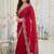 Red embellished zari satin saree