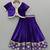 Purple Embroidered Velvet Lehenga Set