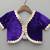 Purple Embroidered Velvet Lehenga Set