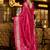 Pink woven design zari silk blend designer patola saree