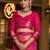 Pink woven design zari silk blend designer patola saree