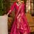 Pink woven design zari silk blend designer patola saree