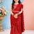 Red net designer kanjeevaram saree