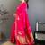 Pink woven design zari art silk banarasi saree