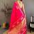 Pink woven design zari art silk banarasi saree