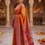 Orange embellished zari art silk banarasi saree