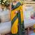 Yellow bandhani mirror work pure georgette leheriya saree