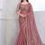 Rose tie and dye embroidered tissue saree