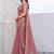 Rose tie and dye embroidered tissue saree