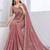 Rose tie and dye embroidered tissue saree
