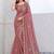 Rose tie and dye embroidered tissue saree