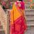 Orange ethnic motifs zari silk blend designer saree