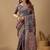 Multicolor paisley embroidered silk blend designer banarasi saree