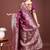 Purple ethnic motifs zari silk blend designer banarasi saree