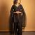 Black embroidered dupion silk kurta set