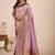 Lavender paisley embroidered tissue designer saree