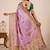 Lavender paisley embroidered tissue designer saree