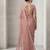 Peach tie and dye tissue saree