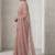 Peach tie and dye tissue saree