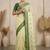 Cream pure cotton taant saree