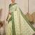 Cream pure cotton taant saree