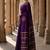 Purple woven design silk blend designer banarasi saree