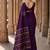Purple woven design silk blend designer banarasi saree