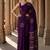 Purple woven design silk blend designer banarasi saree