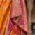 Orange orange woven design zari art silk banarasi saree for women