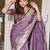 Purple woven design zari banarasi saree
