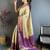 Purple woven design zari silk blend designer kanjeevaram saree
