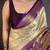 Purple woven design zari silk blend designer kanjeevaram saree